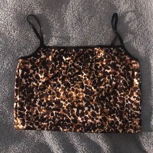 American Apparel Diso Cheetah Crop Top